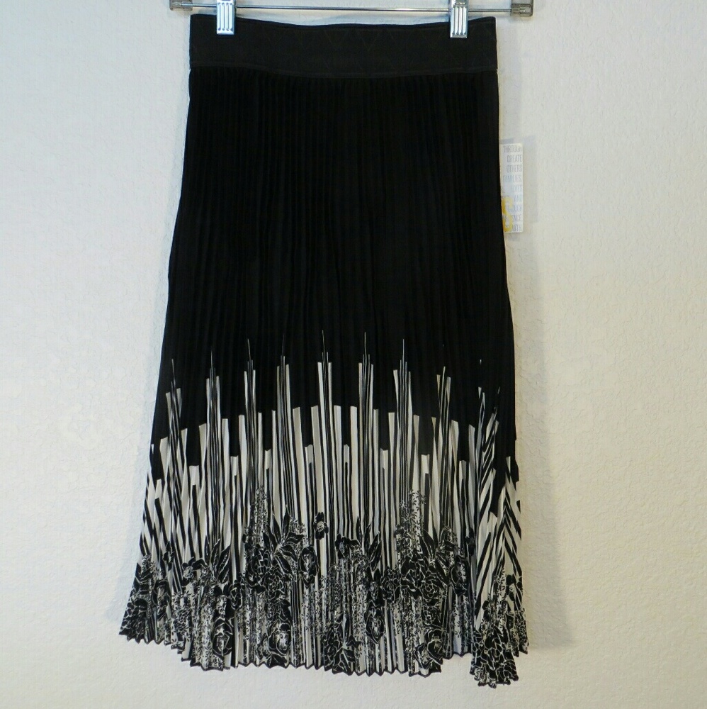 Lularoe Jill Accordion Pleated Midi Skirt XXS NWT